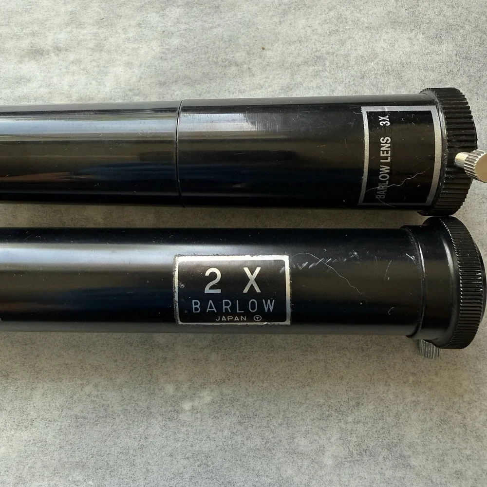 Lot Of 2 Vintage Barlow Lenses 2x Japanese And 3x For  telescopes Parts Only